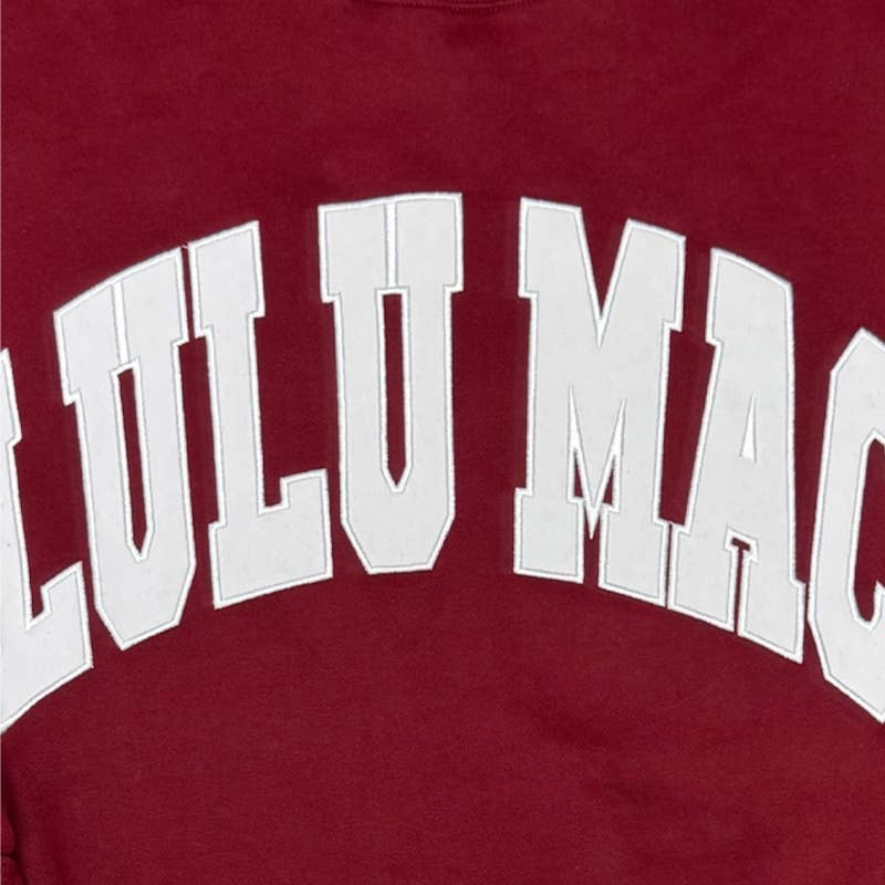 Lulu Mac Sweatshirt Maroon/White