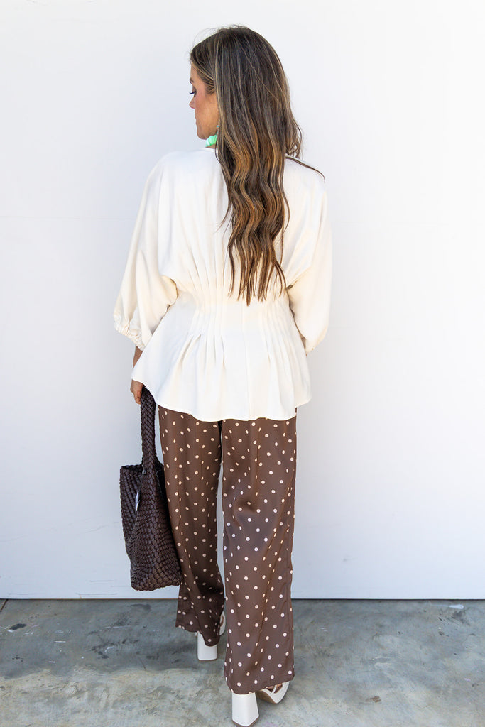 Simple Darling Pleated top - Off White