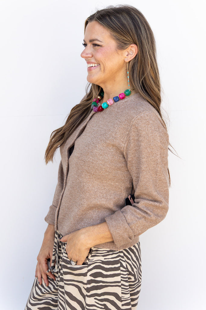 Cozy in Cocoa Cardigan - Mocha