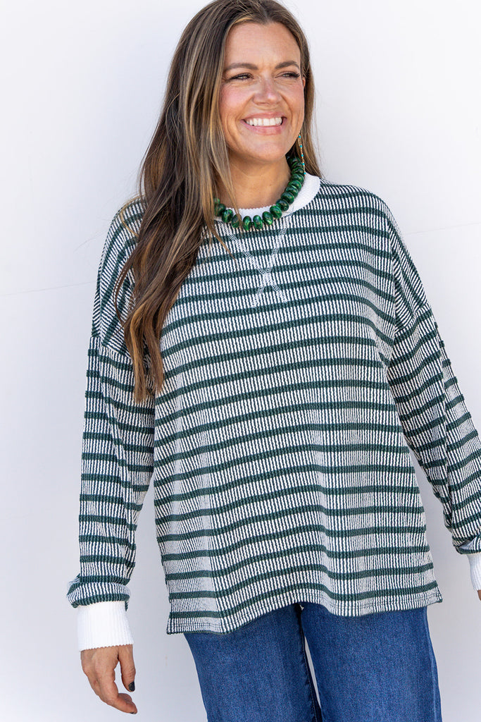 Hit a Cord - Striped Hunter Green