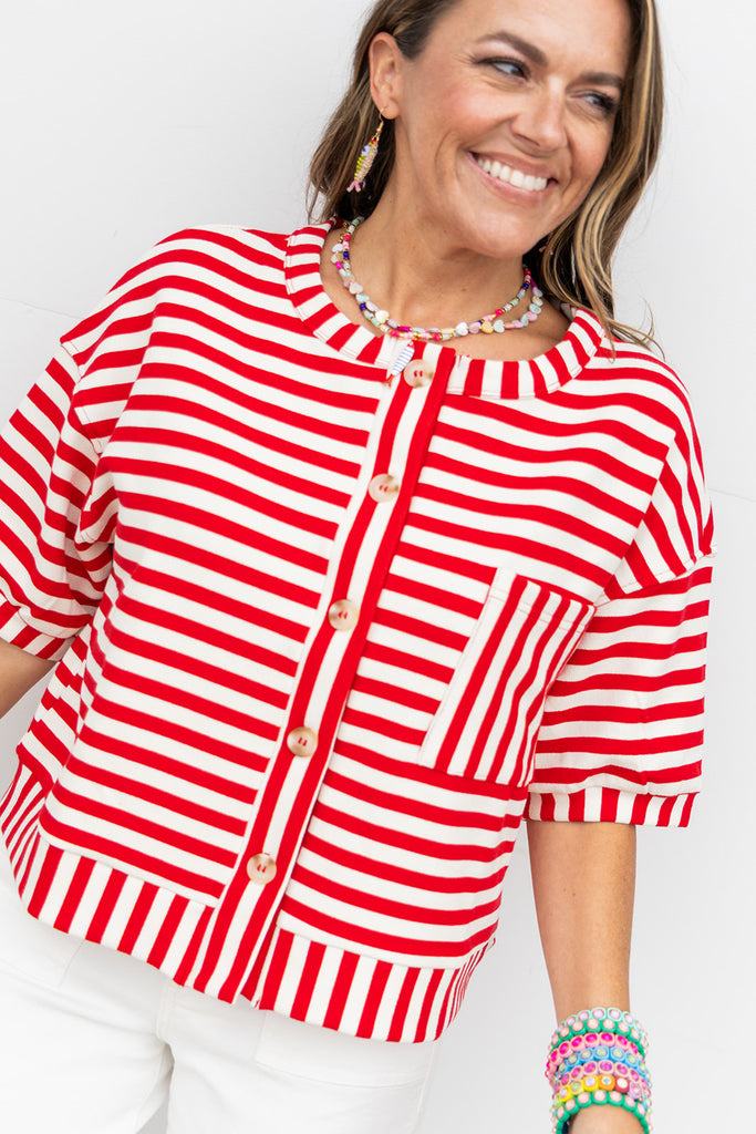 The Remi Blouse - Red