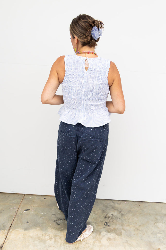The Wren Top - Light Blue