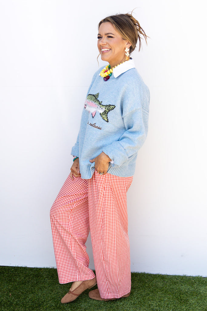Cute Catch Sweater - Sky Blue