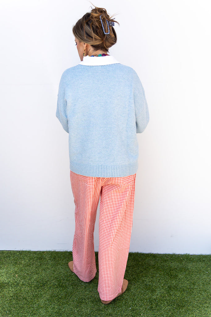 Cute Catch Sweater - Sky Blue