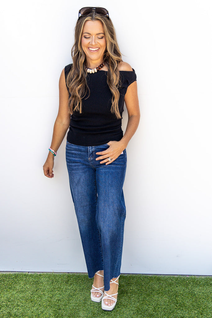 Harvest Hottie Sweater Tank - Black