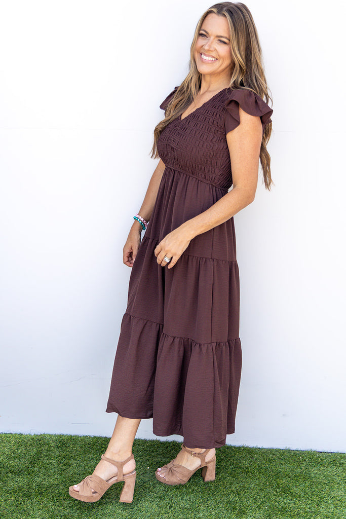 Cider Sippin Dress - Chocolate Brown