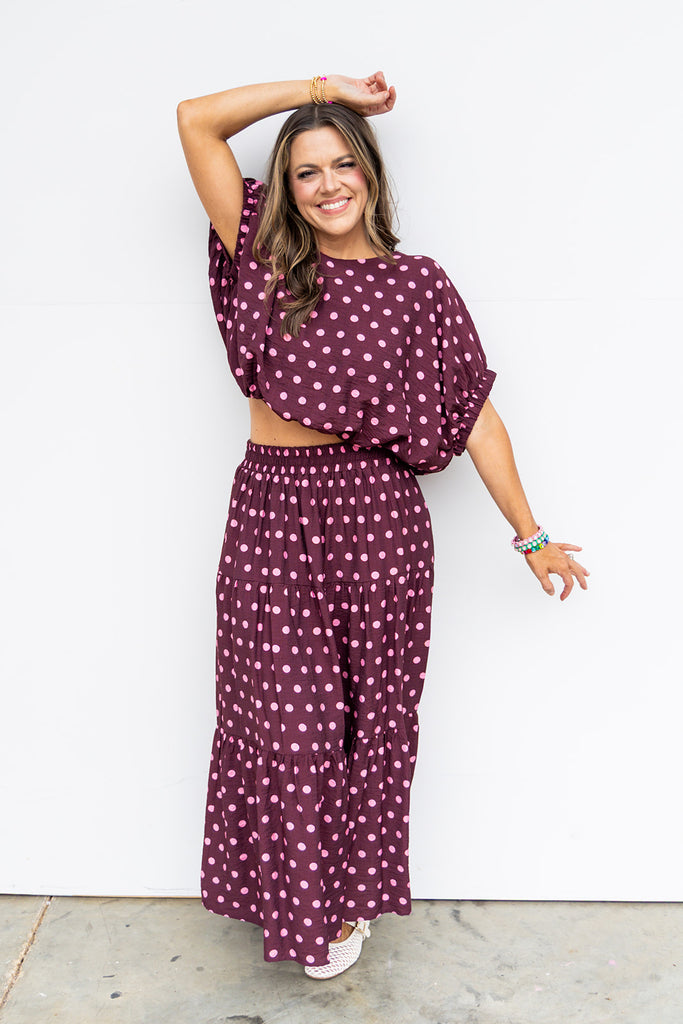 The Sarah Skirt - Wine
