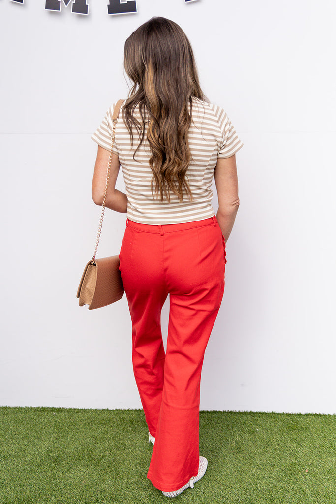 Stay Classy Blouse - Light Brown Combo
