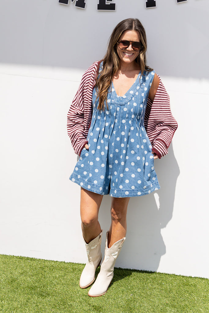 Gabby Romper - Light Denim