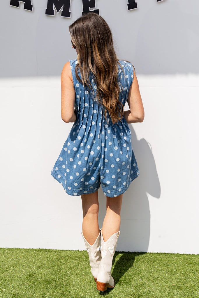 Gabby Romper - Light Denim