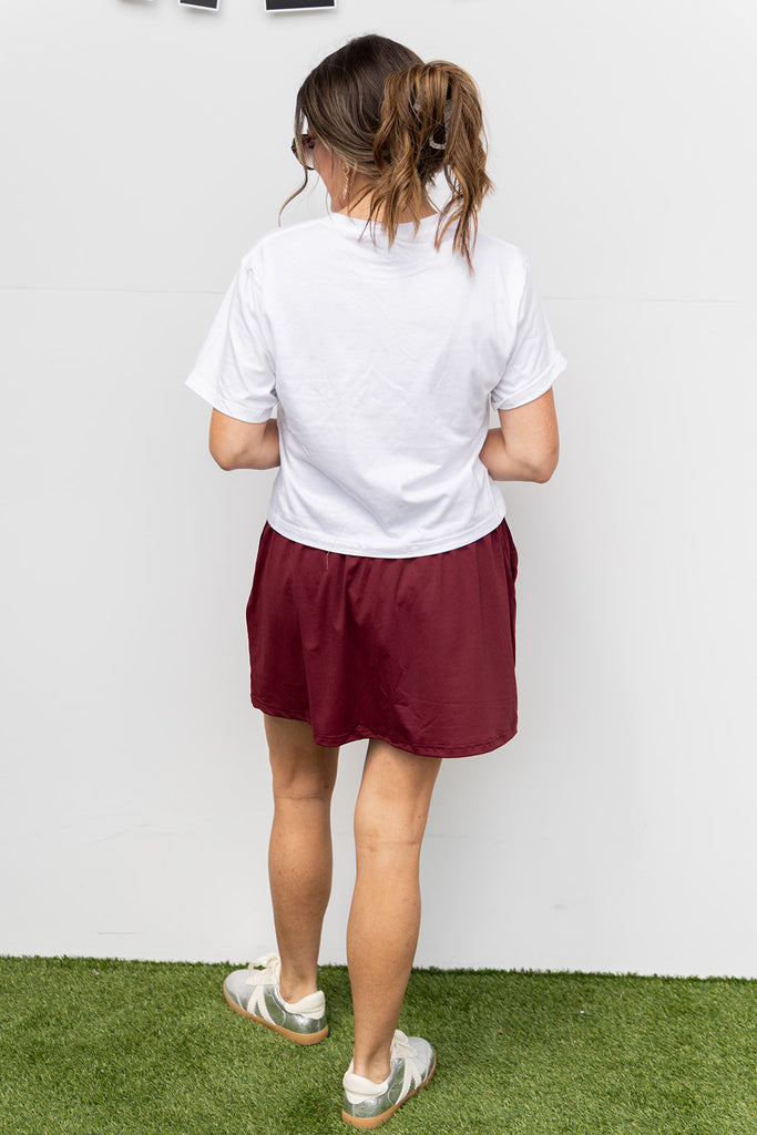Casual Gamedays Skort - Burgundy