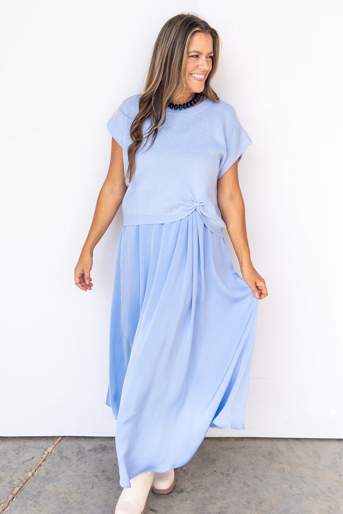 Kind Of Chic Dress - Sky Blue