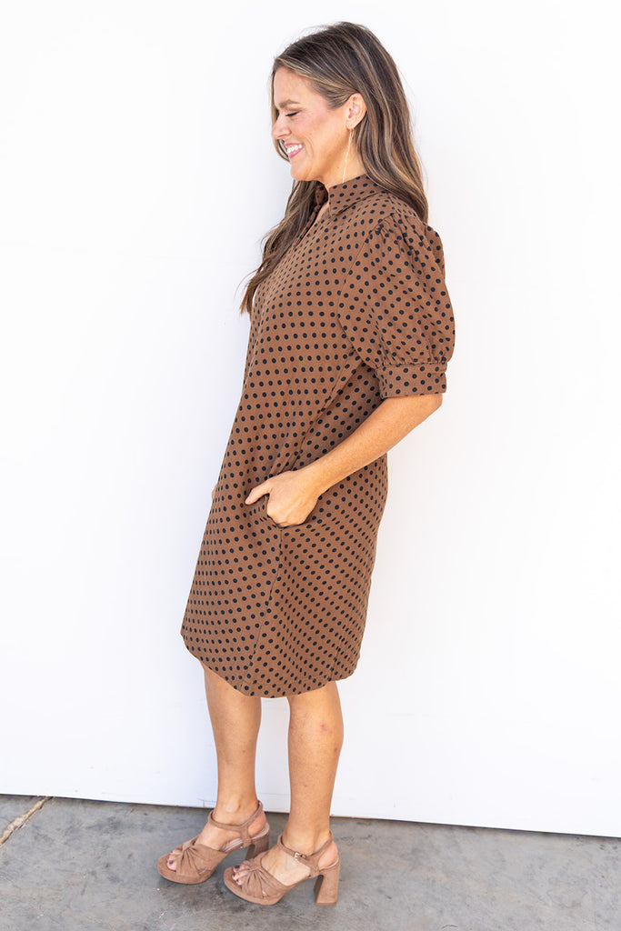 I've Known You For Ages Dress - Brown