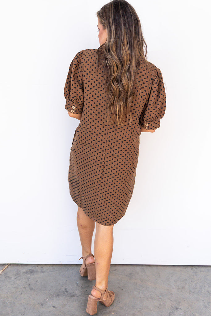 I've Known You For Ages Dress - Brown