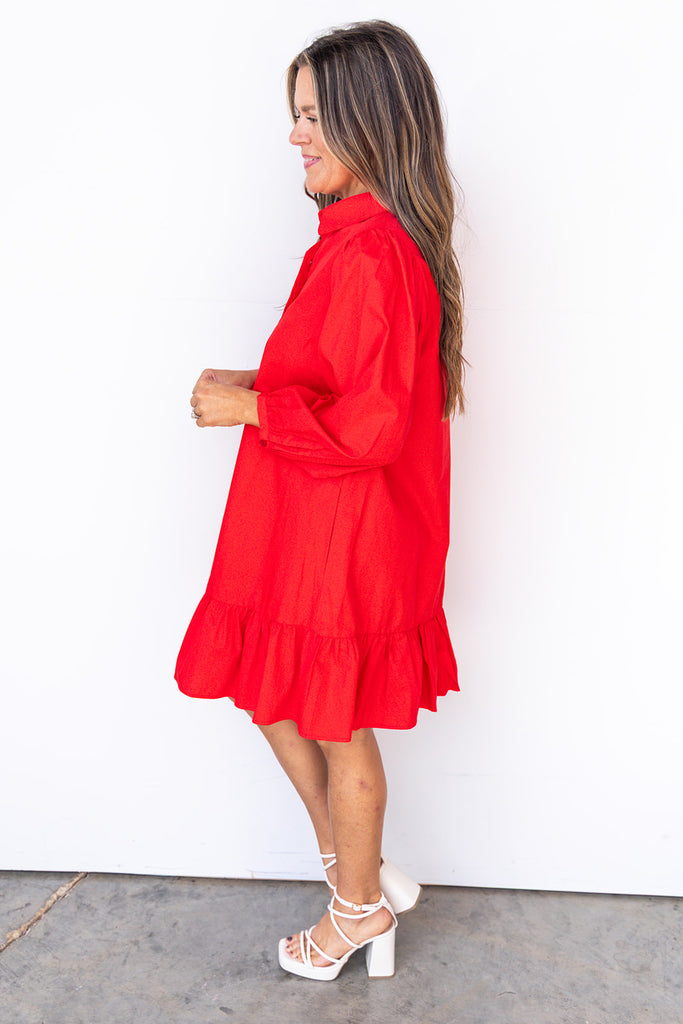 Halftime Hotty Dress - Red