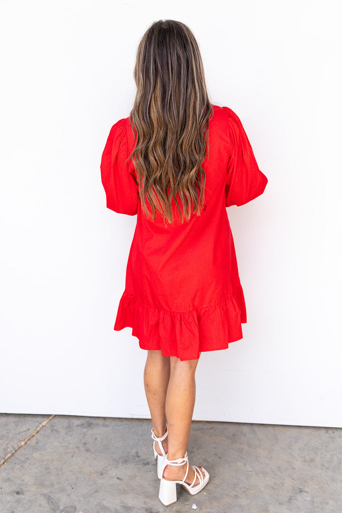 Halftime Hotty Dress - Red