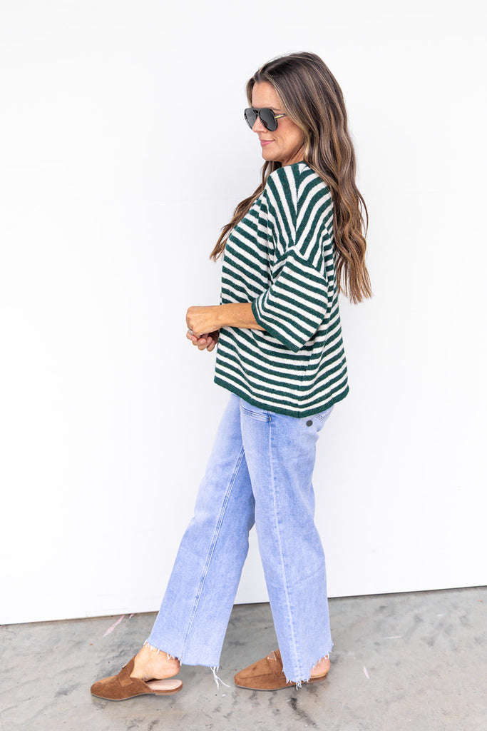 Pinky Promise Cardigan - Hunter Green
