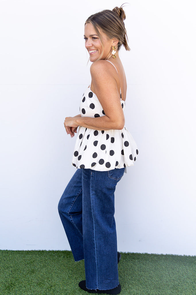 Dot your I's Polka dot Top