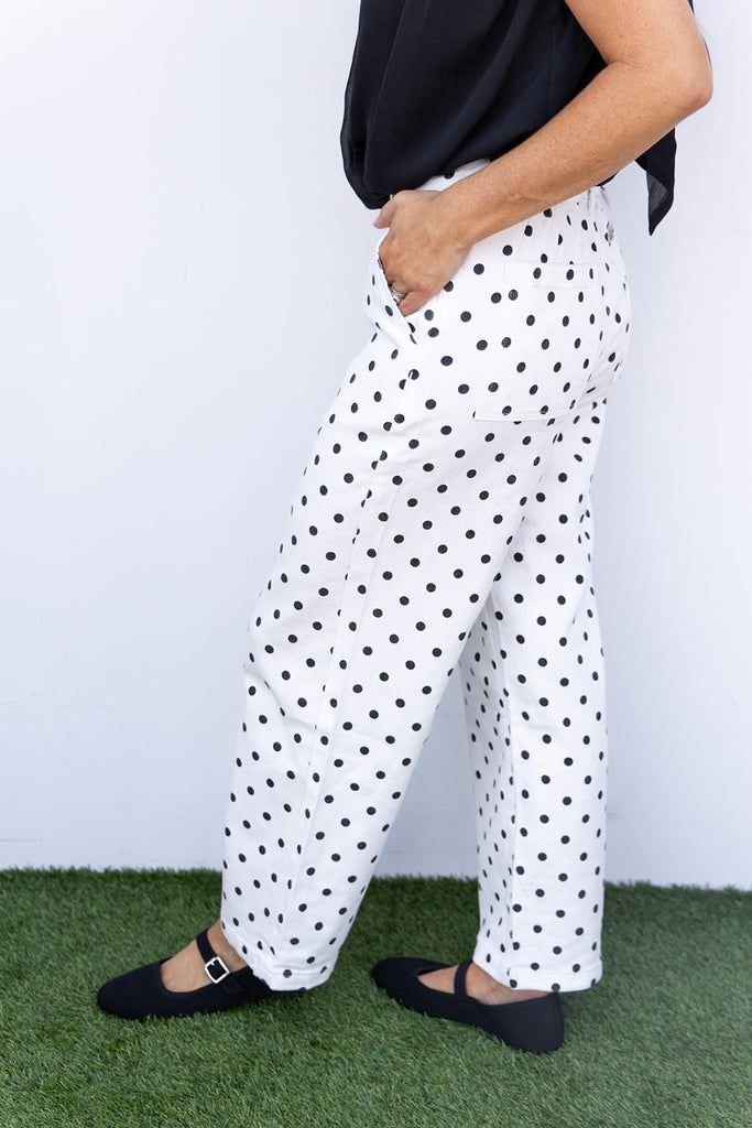 Dot Dot Denim - White/Black