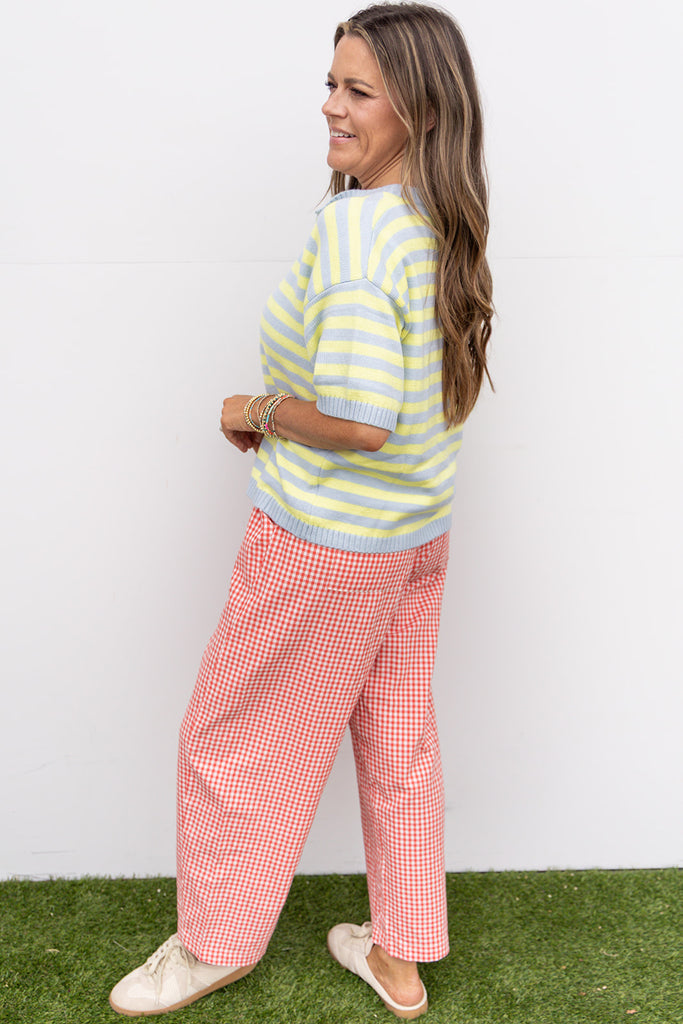 Brookie Monster Sweater - Sky / Yellow