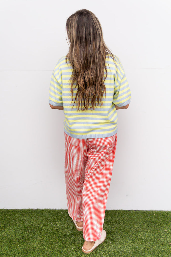 Brookie Monster Sweater - Sky / Yellow