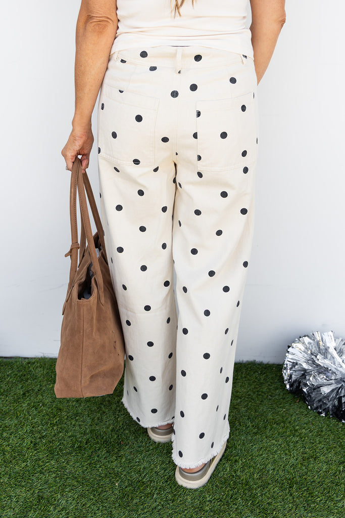 Laney Kate Bottoms - Oatmeal/Navy