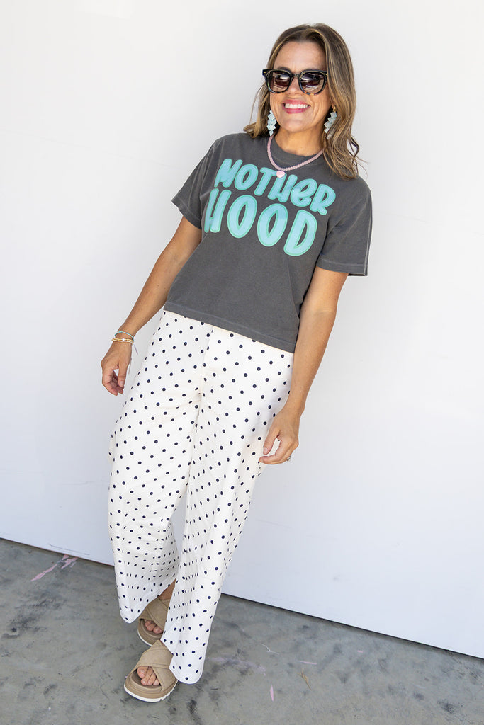 Pretty In Polka Dot Pants -White