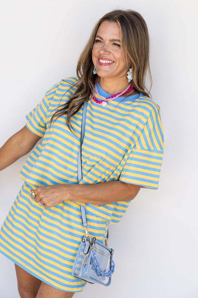 Sorbet Skort Set -Blue-Yellow - PRE ORDER