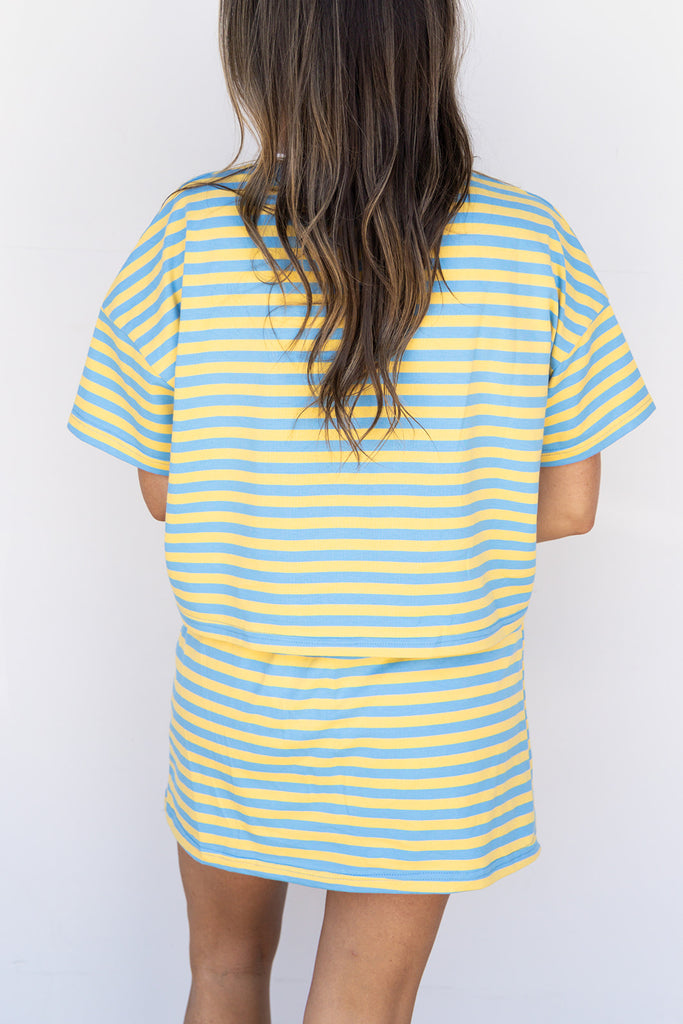 Sorbet Skort Set -Blue-Yellow - PRE ORDER
