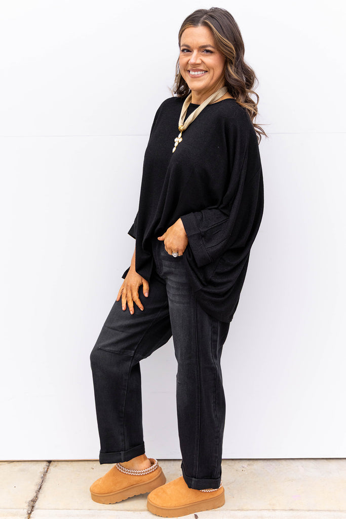 Skyline Barrel Jeans - Black