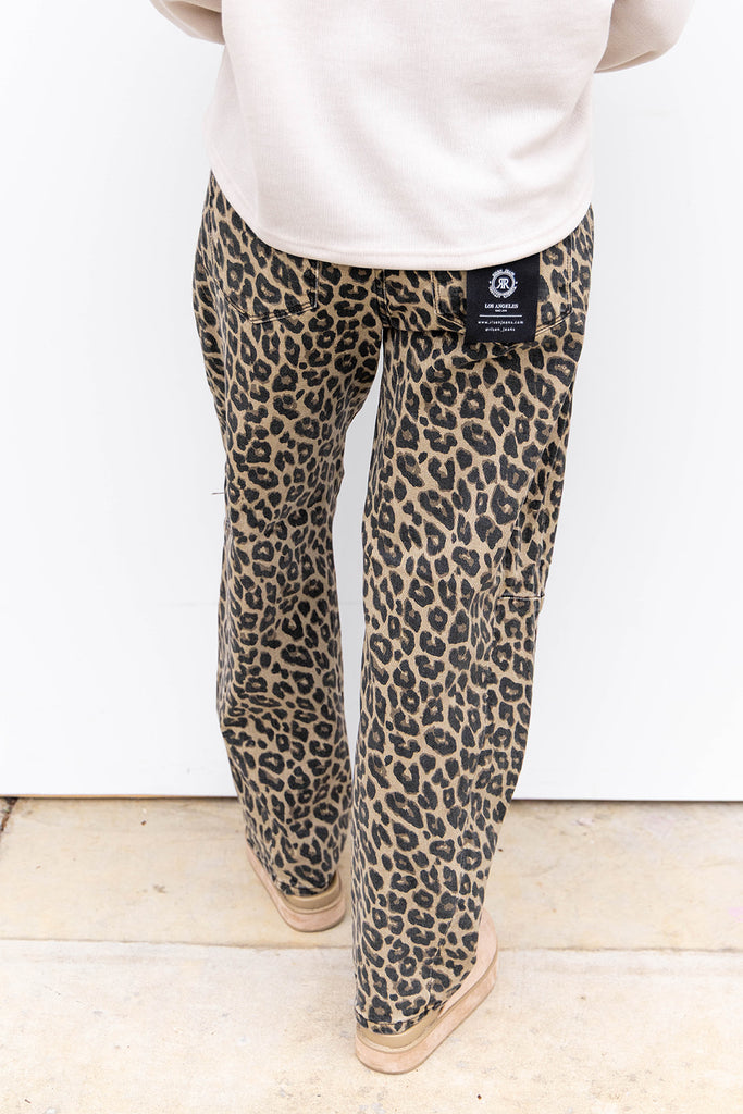 Comfy Cat Barrel Pants - Coffee