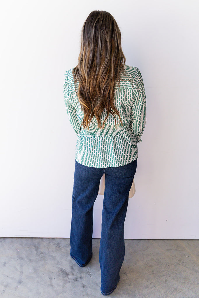 Shape Of You Blouse - Pine Green
