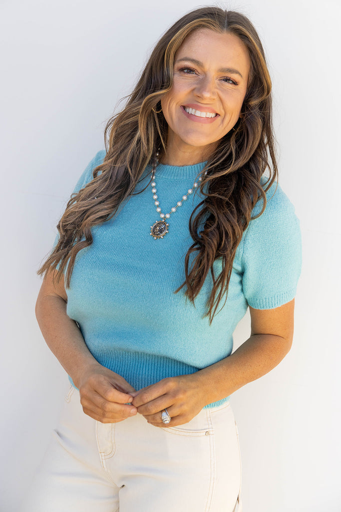 Soft Theory Knit Sweater - Sky Blue