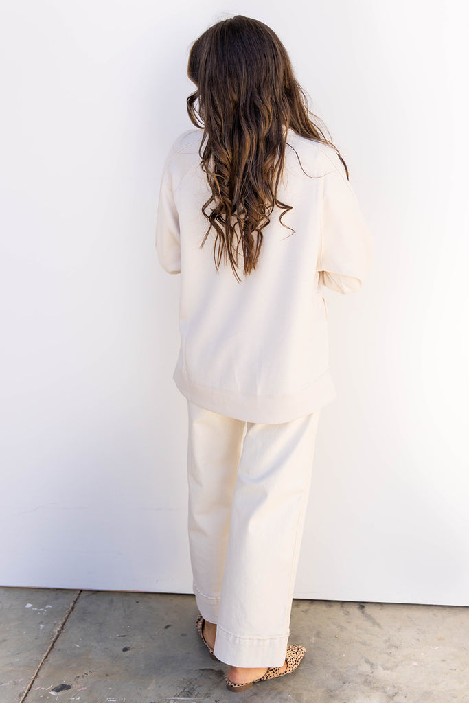 Khaki Tummy Control High Rise Crop Wide - Risen