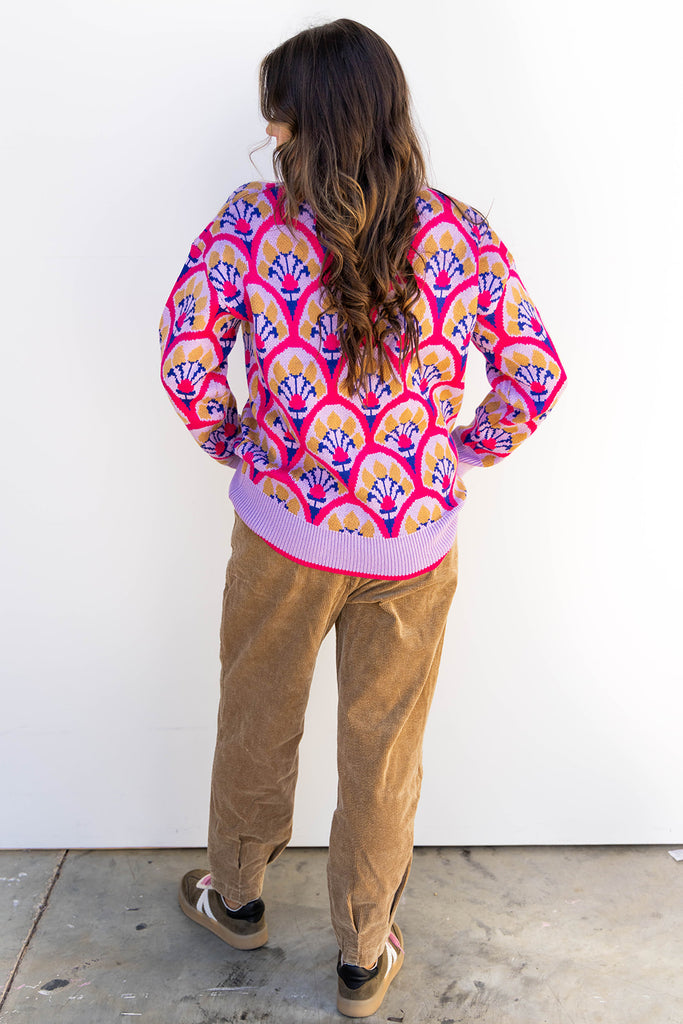 Wildberry Haze Sweater - Fuschia