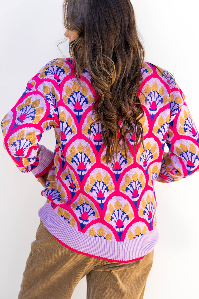 Wildberry Haze Sweater - Fuschia