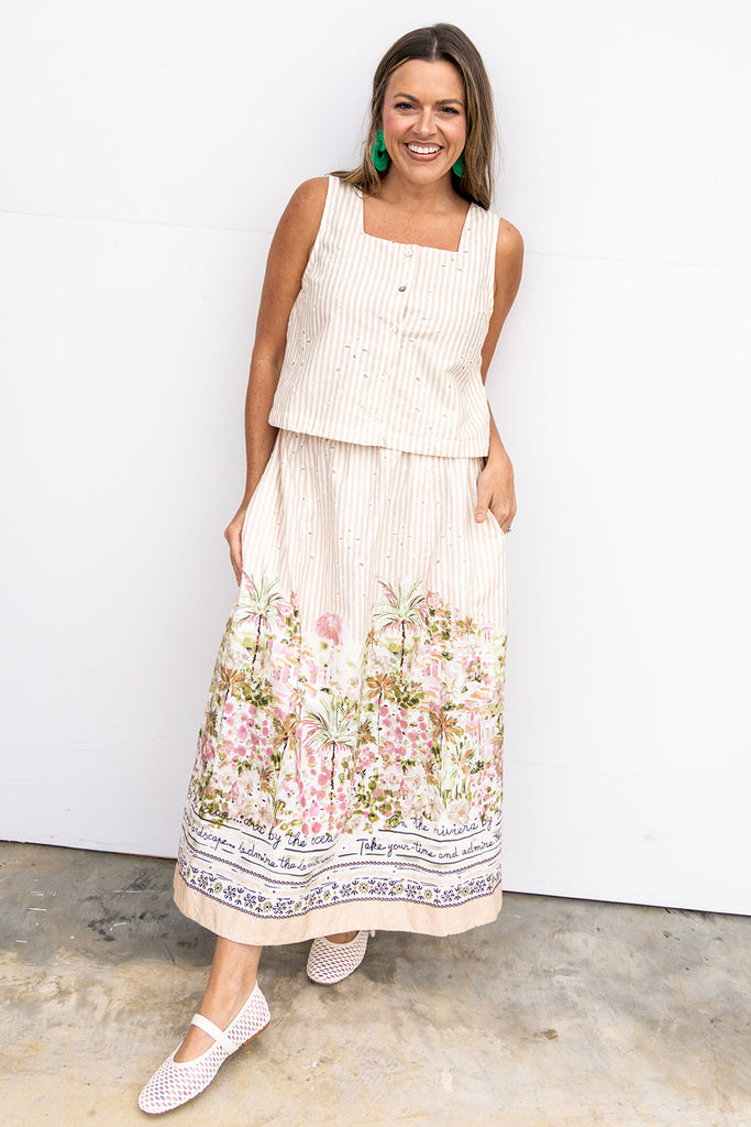 A Night In Florence Skirt - Tan