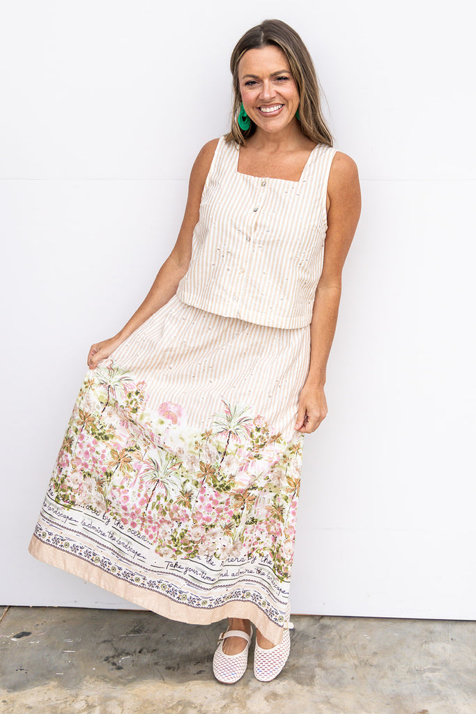 A Night In Florence Top - Tan