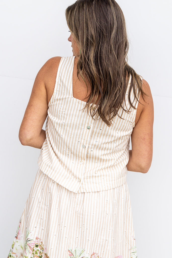 A Night In Florence Top - Tan