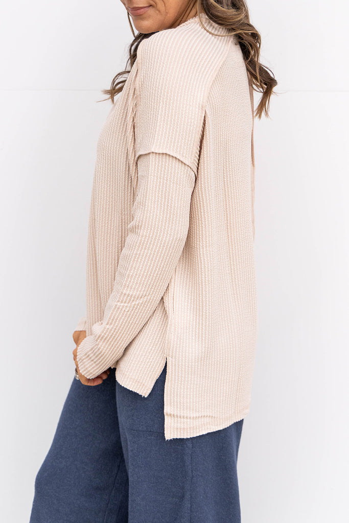 Refined Edge Top - Sand Beige