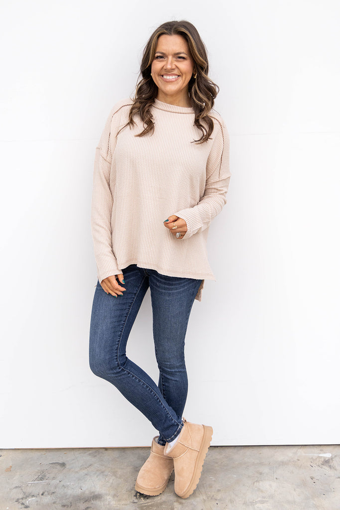 Refined Edge Top - Sand Beige