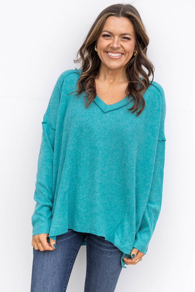 Gentle Grace Sweater - LT. Teal