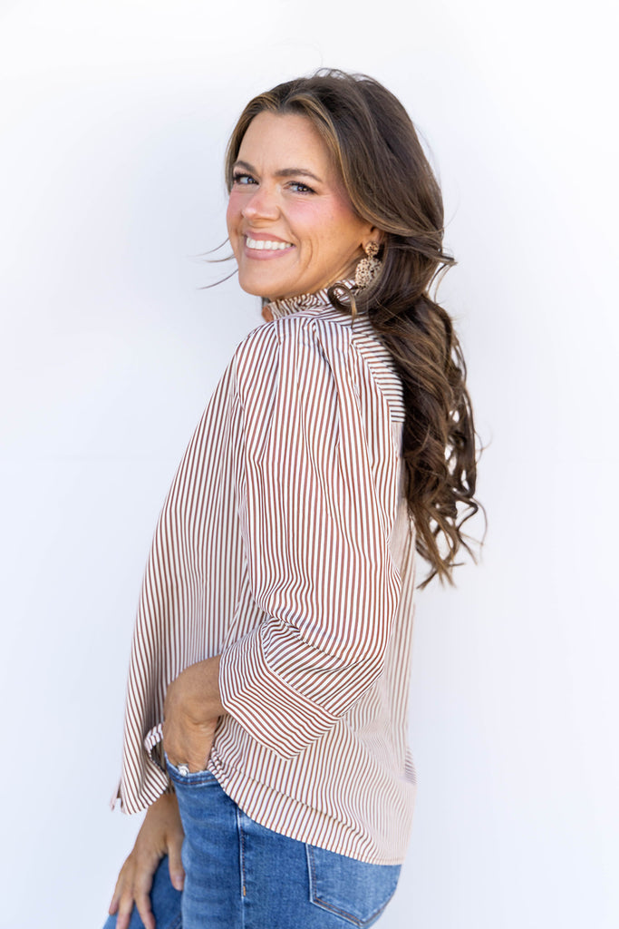 Everyday Stripe Top - Mocha