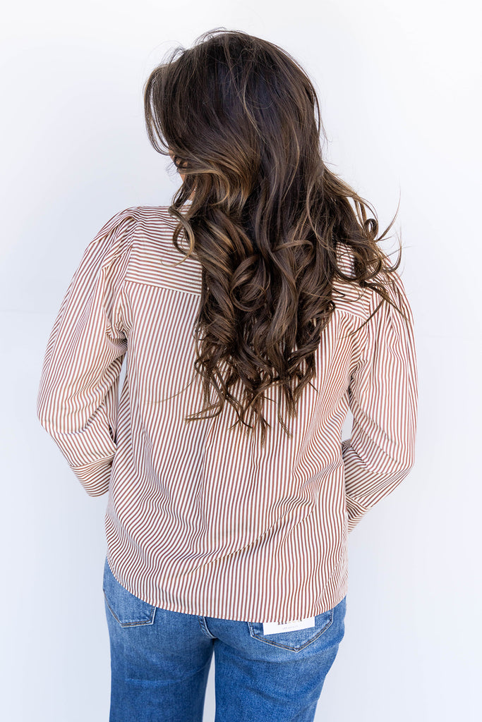 Everyday Stripe Top - Mocha