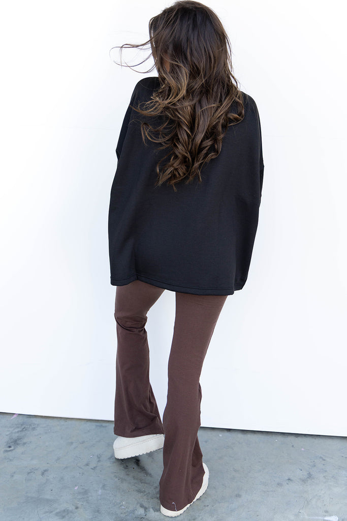 Super Soft Scuba Top - Black