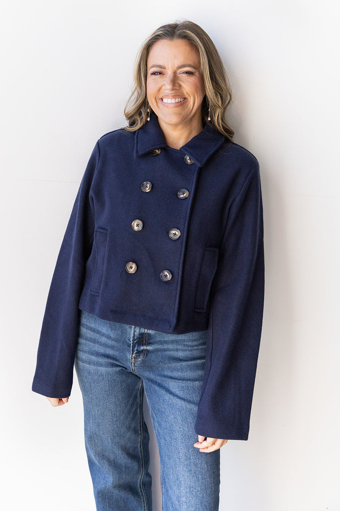What A Feelin Jacket - Navy
