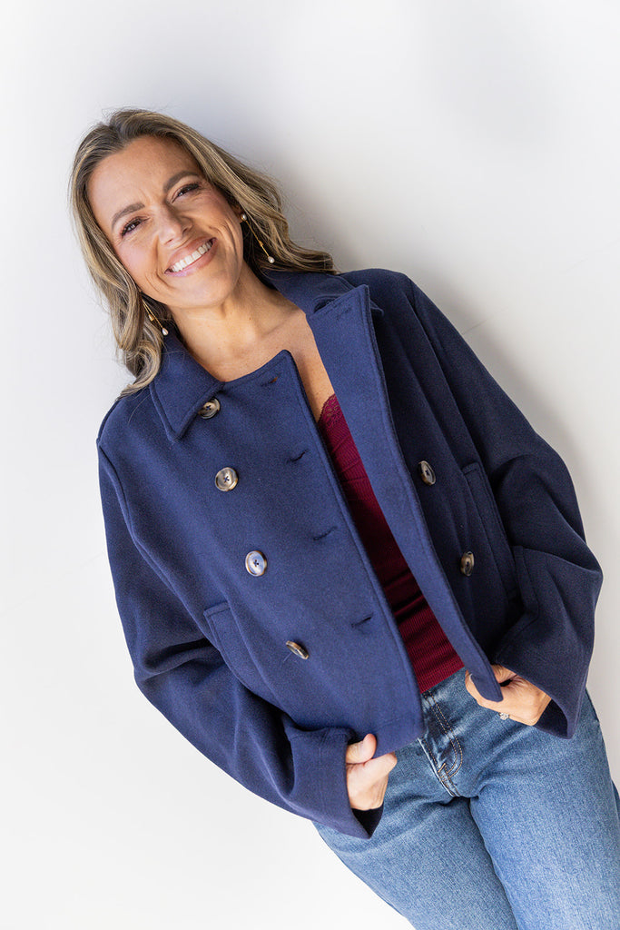 What A Feelin Jacket - Navy