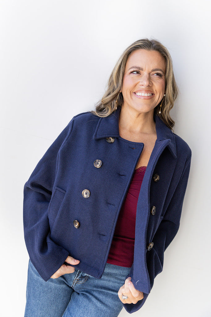 What A Feelin Jacket - Navy