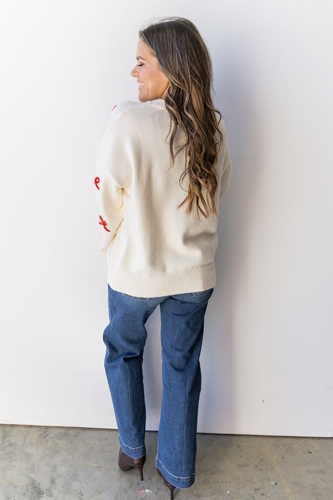 Tie It In A Bow sweater- Ecru