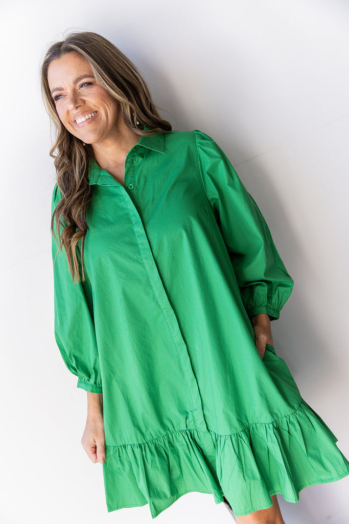 Halftime Hotty Dress - Kelly Green